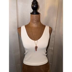 Lilly Pulitzer Pink & Green Enamel Pendant Long Necklace